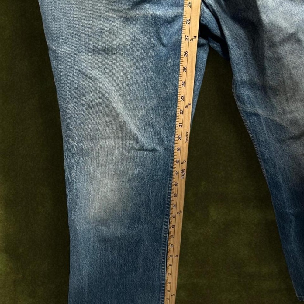 1970s Vintage Sears Thumbs Up Regular Fit Flare Denim Jeans - 38x27 - Picture 6 of 8